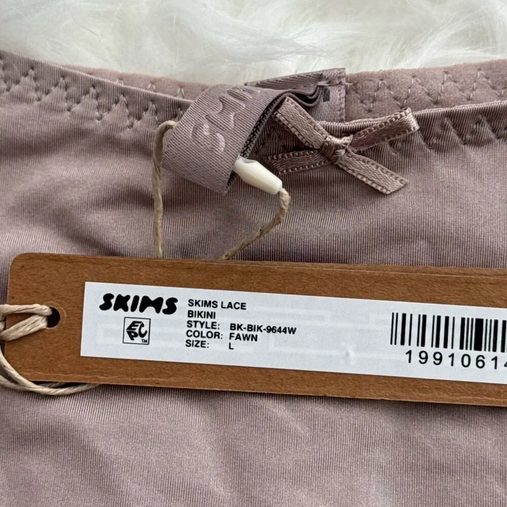 Skims Lace Bikini Fawn Size Large